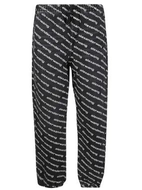 Alexander Wang Allover Logo Printed Jogger Pants