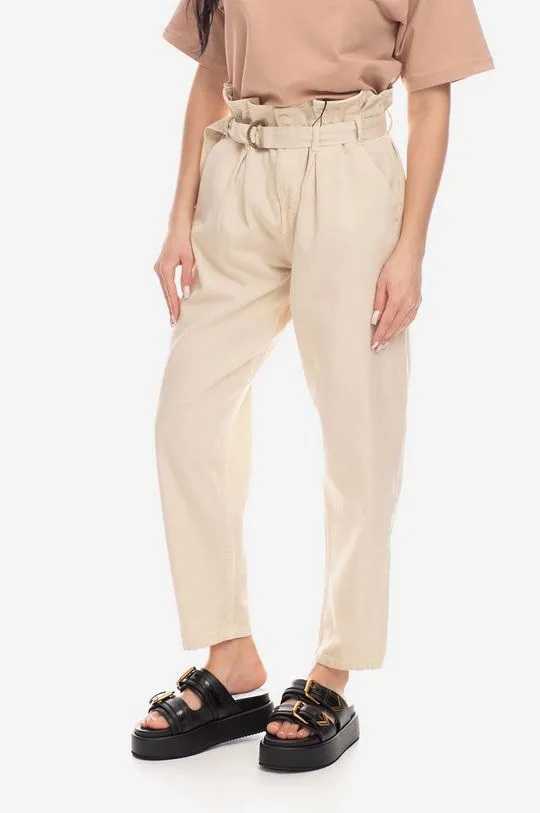 Alpha Industries cotton trousers beige color