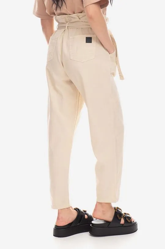 Alpha Industries cotton trousers beige color