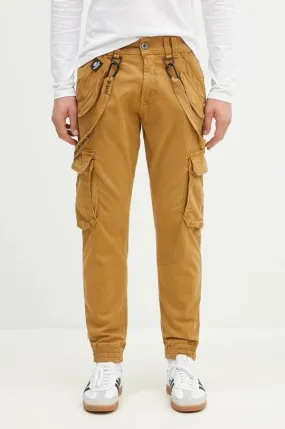 Alpha Industries trousers Utility Pant men's brown color 128202.13