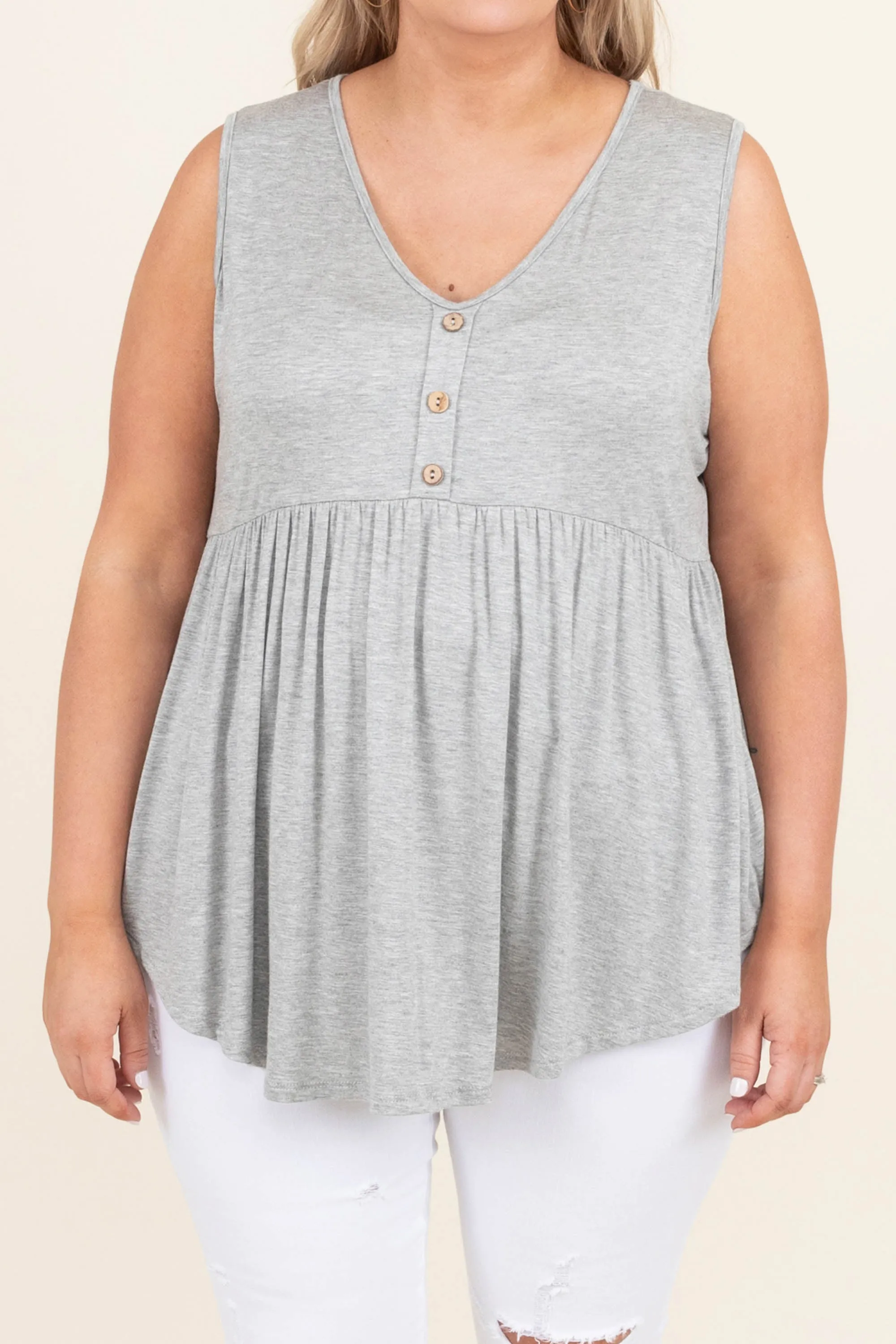 Be Specific Top, Heather Gray