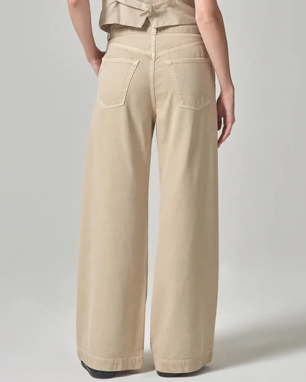 Beverly Wide Leg Trouser in Taos Sand