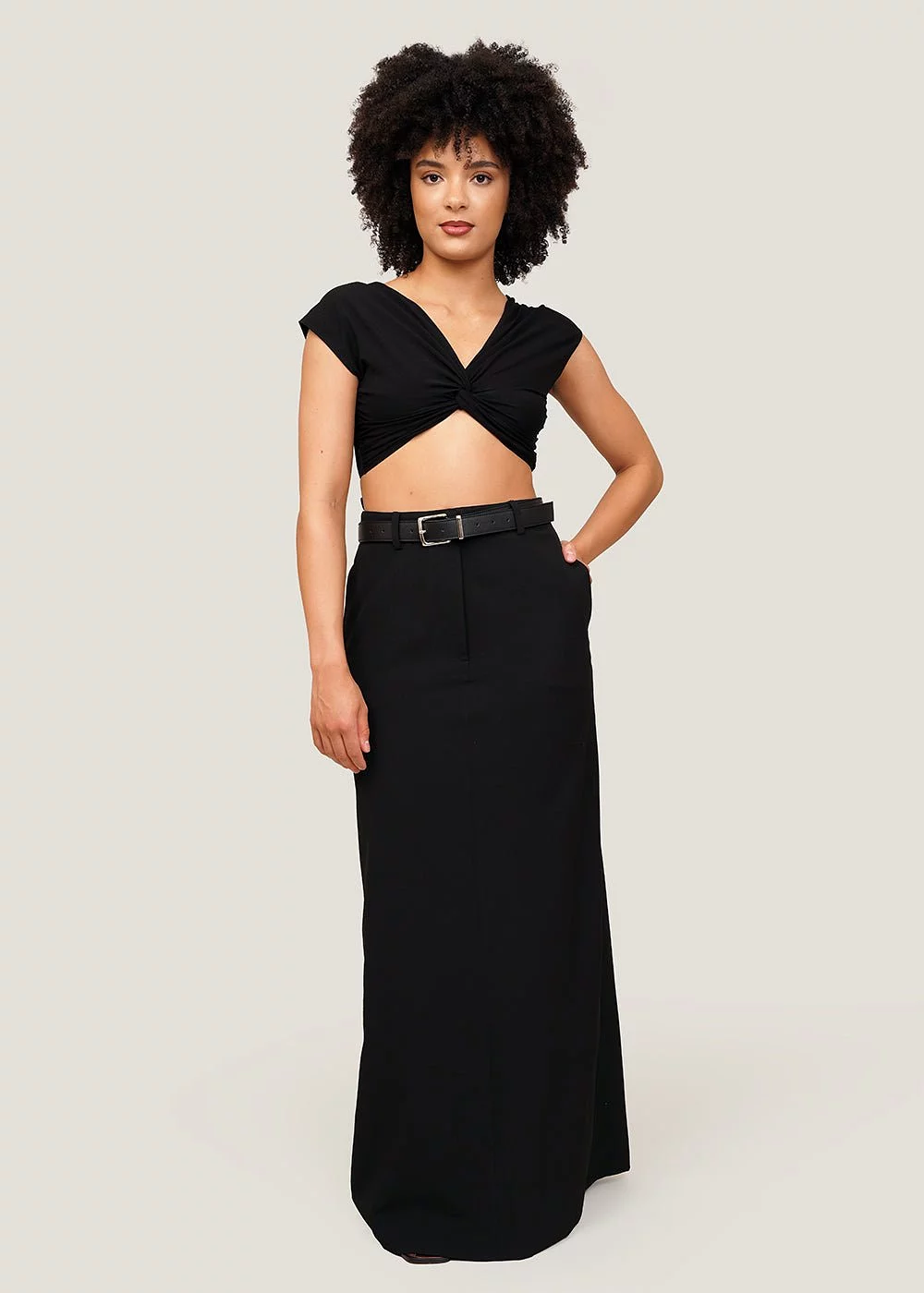 Black Minter Maxi Skirt