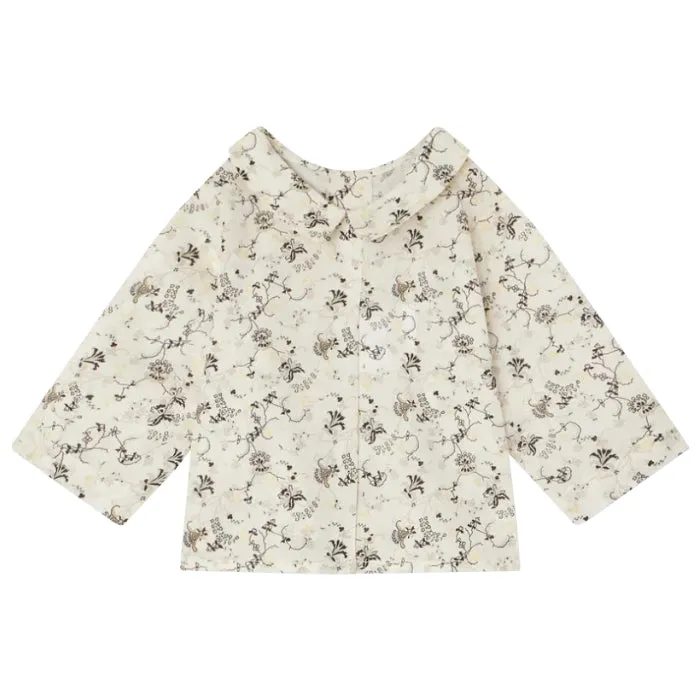 Bonpoint Baby Florent Blouse Ecru Cream Foral