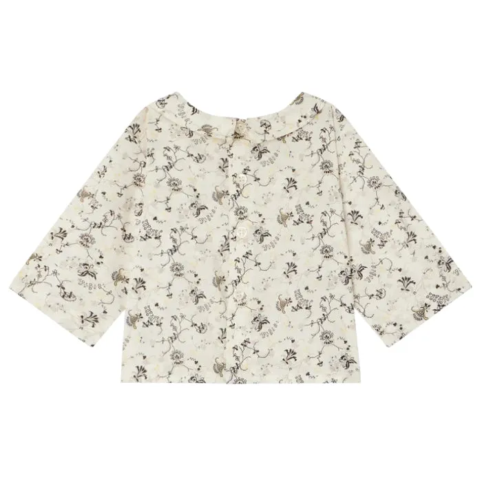 Bonpoint Baby Florent Blouse Ecru Cream Foral