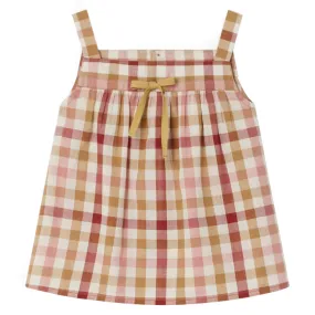 Bonpoint Child Lys Blouse Caramel Brown Checks