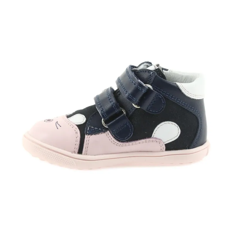 Booties children's shoes Velcro rabbit Bartek 11702 white navy blue pink