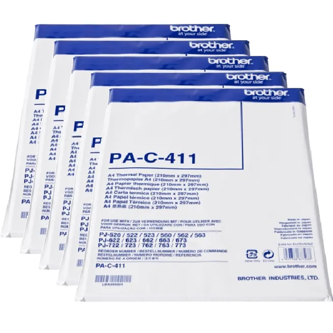 Brother PA-C-411 Thermal Paper A4 Pack 500 Sheets PocketJet Printers Bulk