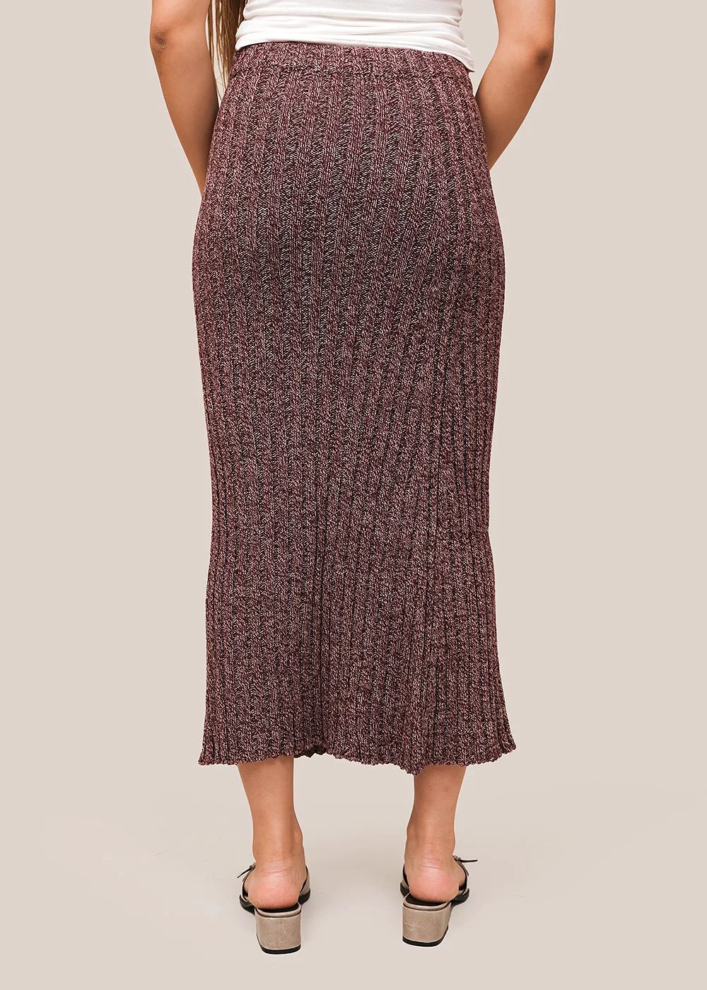 Burgundy Melange Loulou Skirt