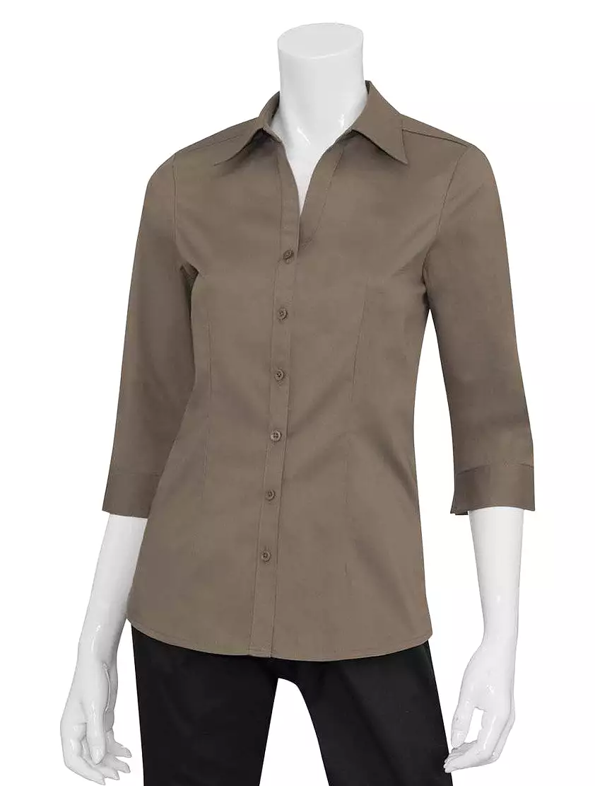 Chef Works Finesse Women's 3/4-Sleeve Shirt