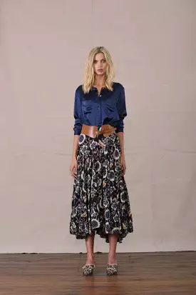 CLAUDETTE TIERED SKIRT ACRON PRINT