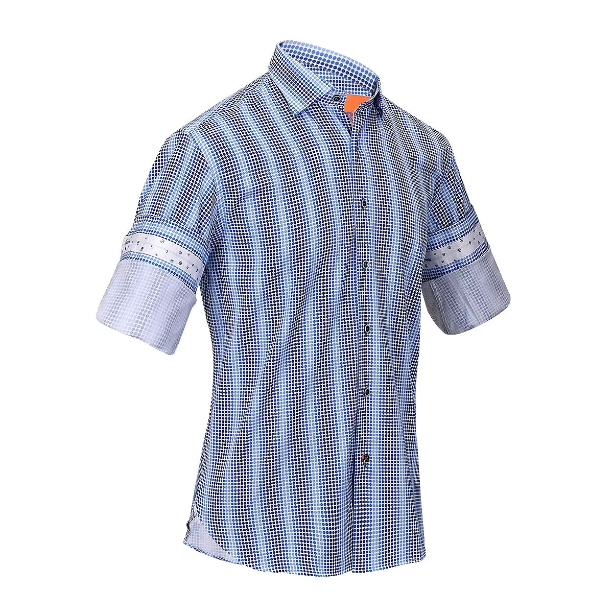 CM04619 - Cuadra blue casual fashion long sleeve cotton shirt for men.