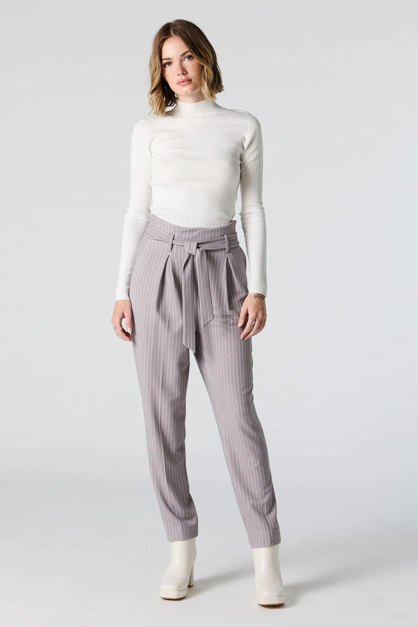 Crepe Paperbag Dress Pant