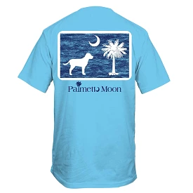 Dog Pledge Moon Short Sleeve T-Shirt