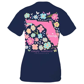 Florida Flowers Short Sleeve T-Shirt