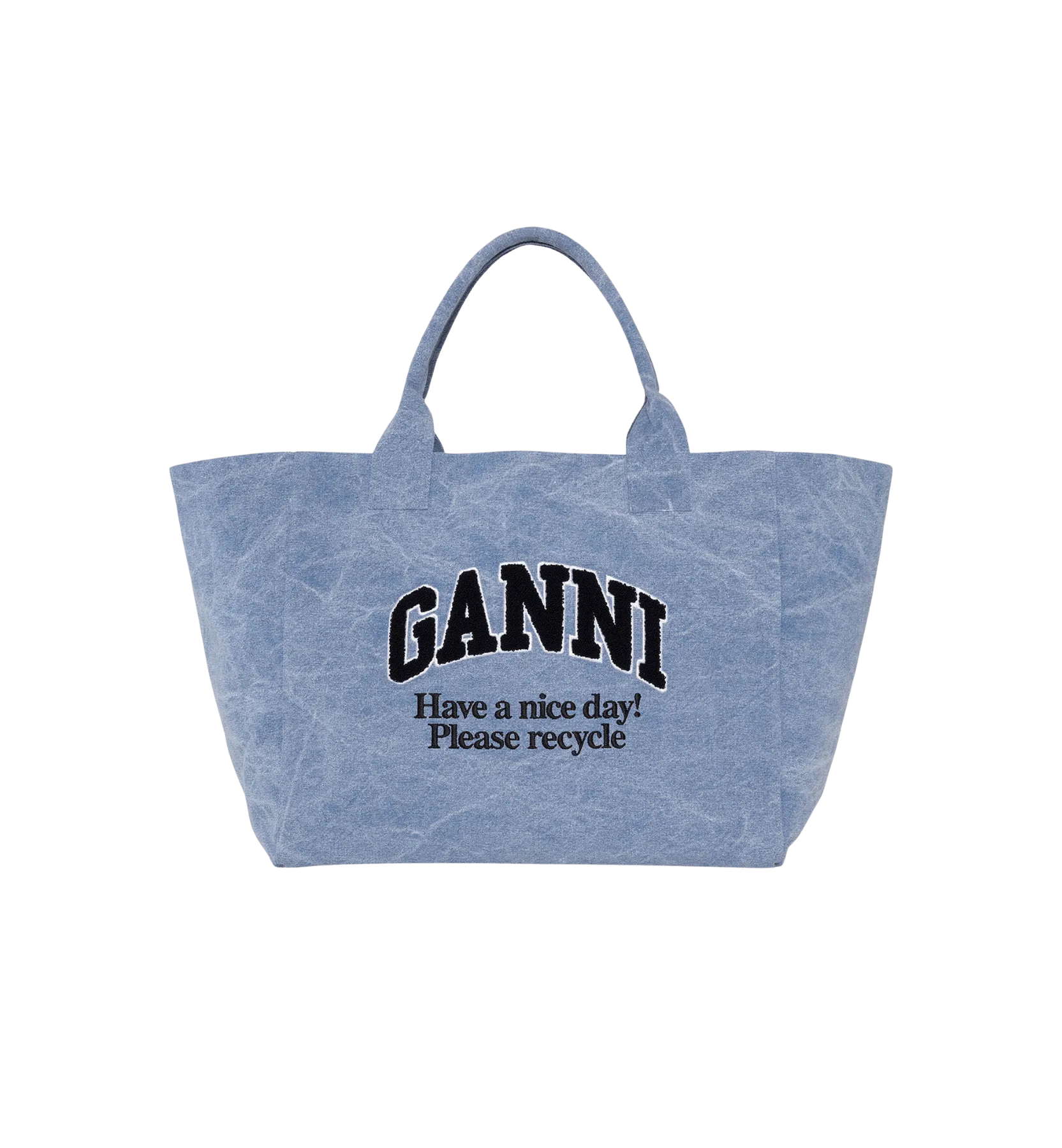 GANNI Washed Denim Shopper XXL