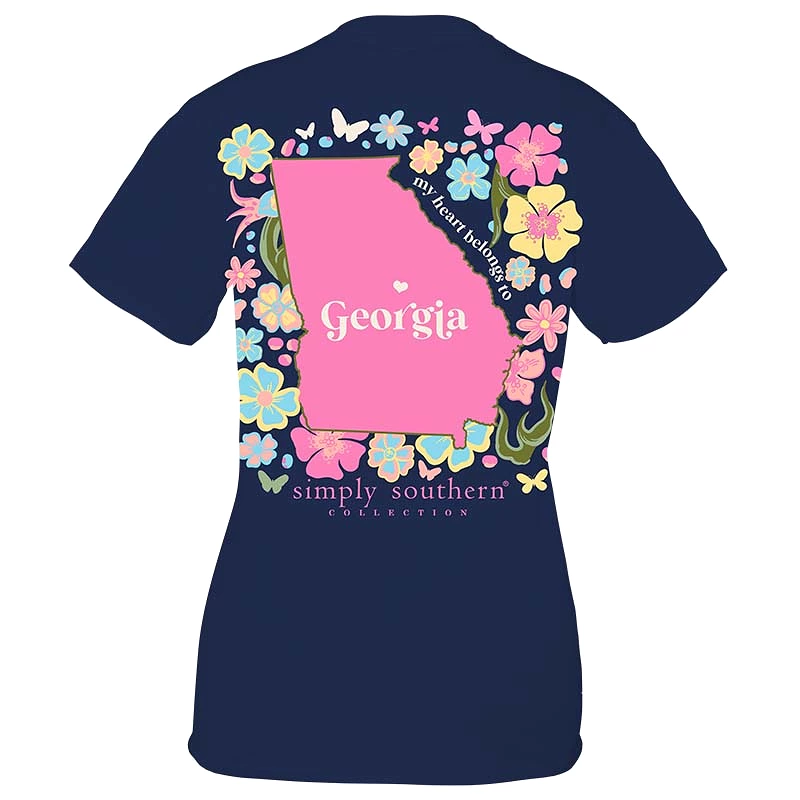 Georgia Flowers Short Sleeve T-Shirt