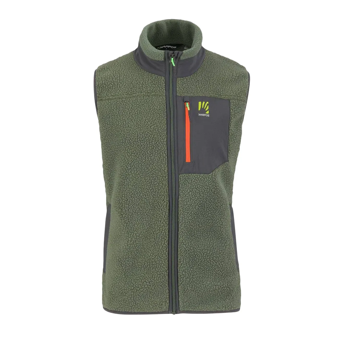 GILET 80'S PILE Uomo Thyme Black Sand