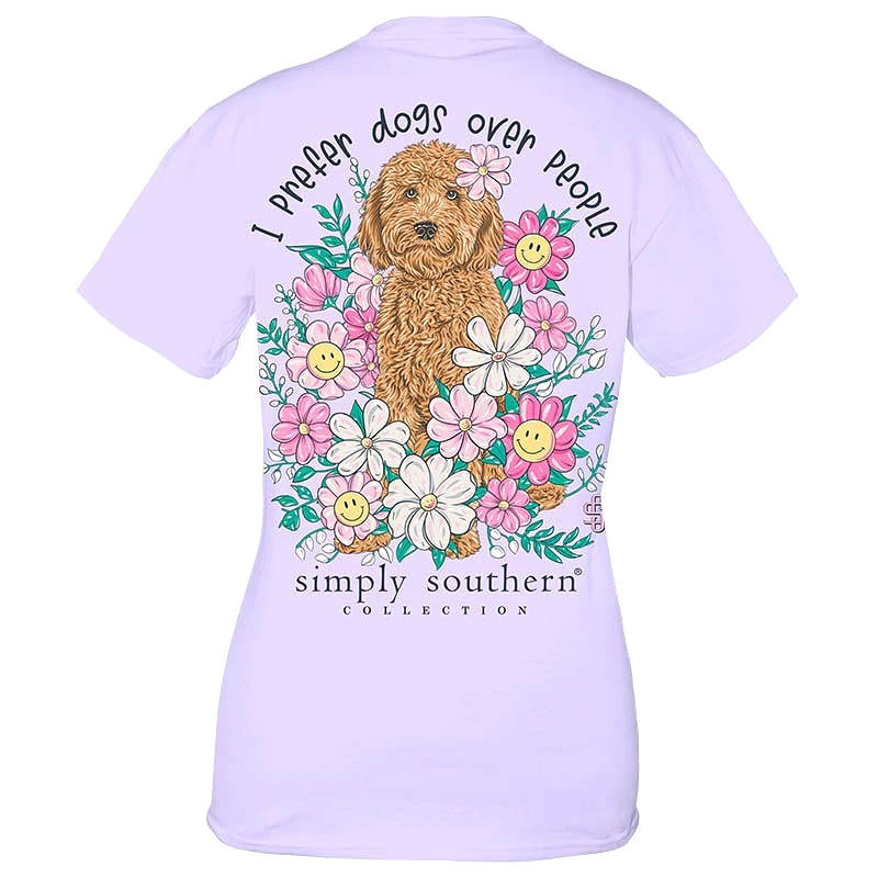 I Prefer Dogs Short Sleeve T-Shirt