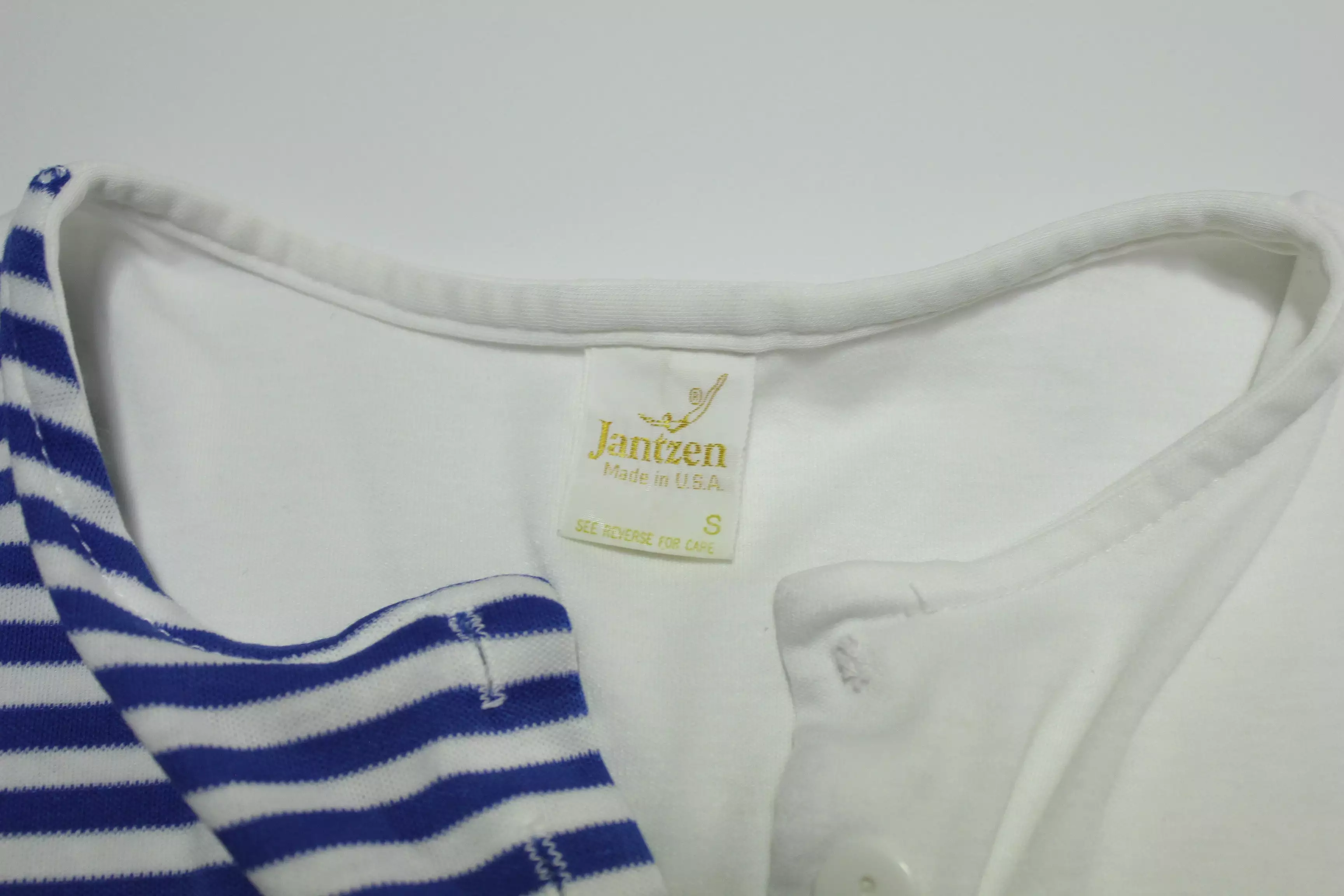 Jantzen USA Striped Color Block 80's Women's Cut T-Shirt