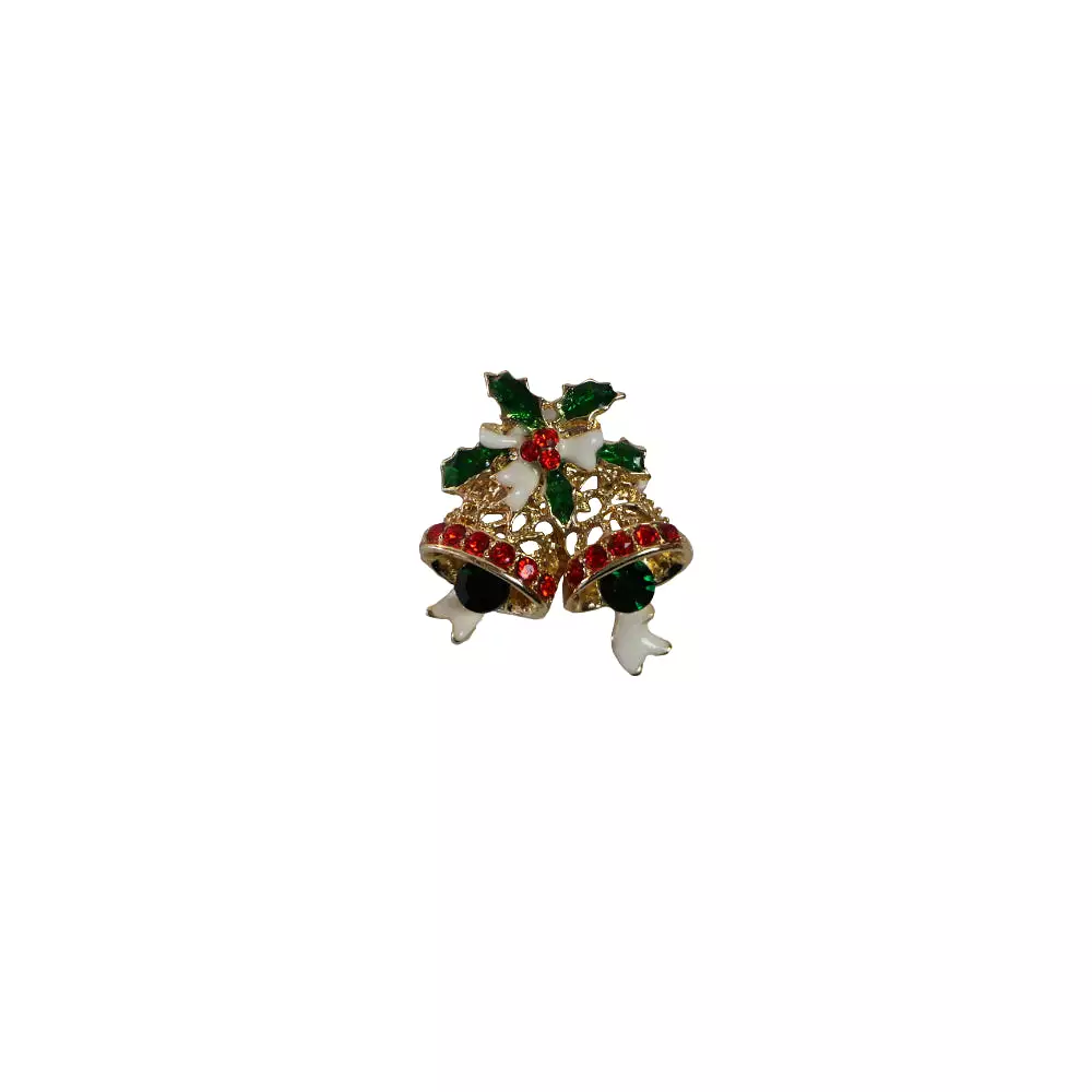 Jingle Bells Christmas Brooch Blazer Shirt Pin