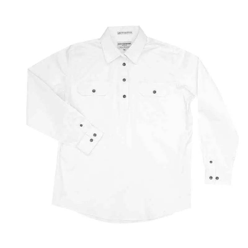 Just Country Jahna 1/2 Button Shirt Women's White