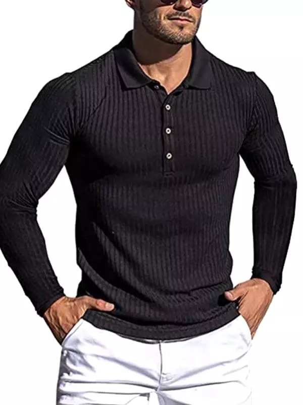 Knitted Casual Men Polo Shirt