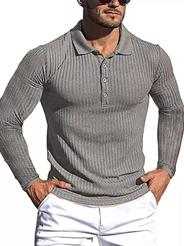 Knitted Casual Men Polo Shirt