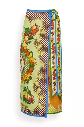 Lemonis Silk Skirt in Multi