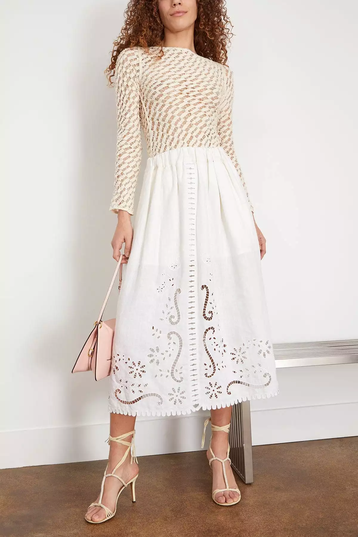 Liat Embroidery Skirt in White