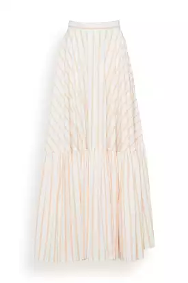 Long Skirt in Bellini Stripe