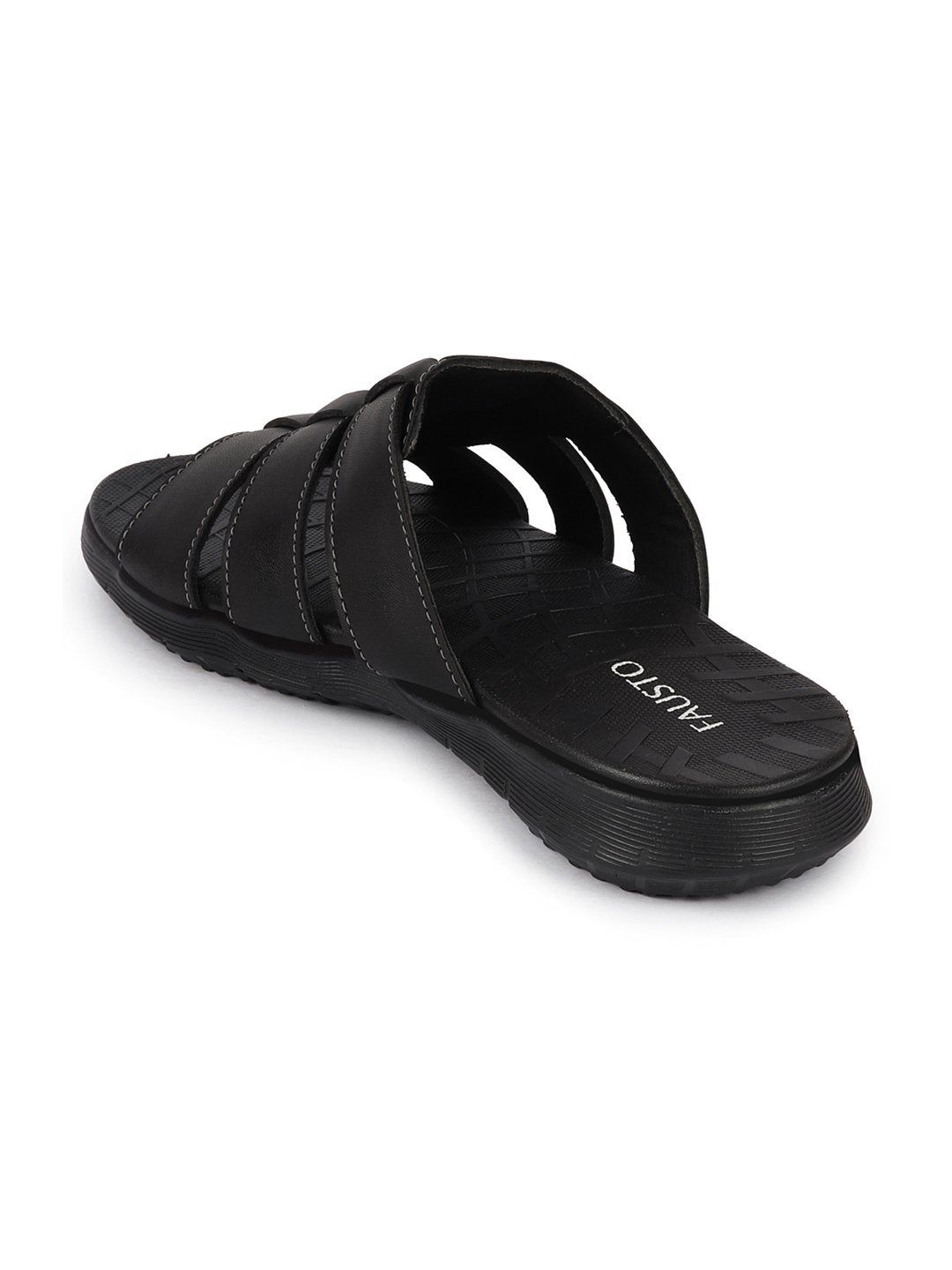 Men Black Formal Dress Slip On Slippers