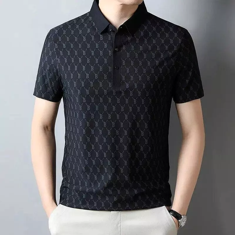 Men Printed Polo Shirt - Short Sleeved