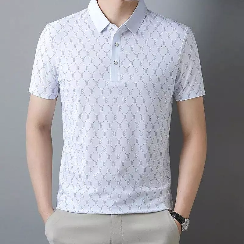 Men Printed Polo Shirt - Short Sleeved