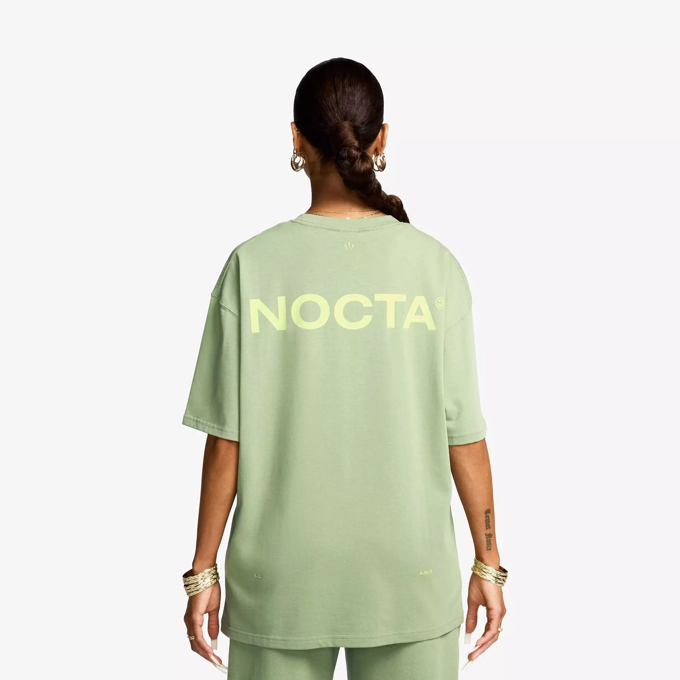 NOCTA Graphic Mens Short Sleeve Shirt (Oil Green/Light Liquid Lime)