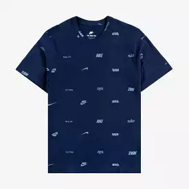 NSW Club+ AOP Mens Short Sleeve Shirt (Blue)