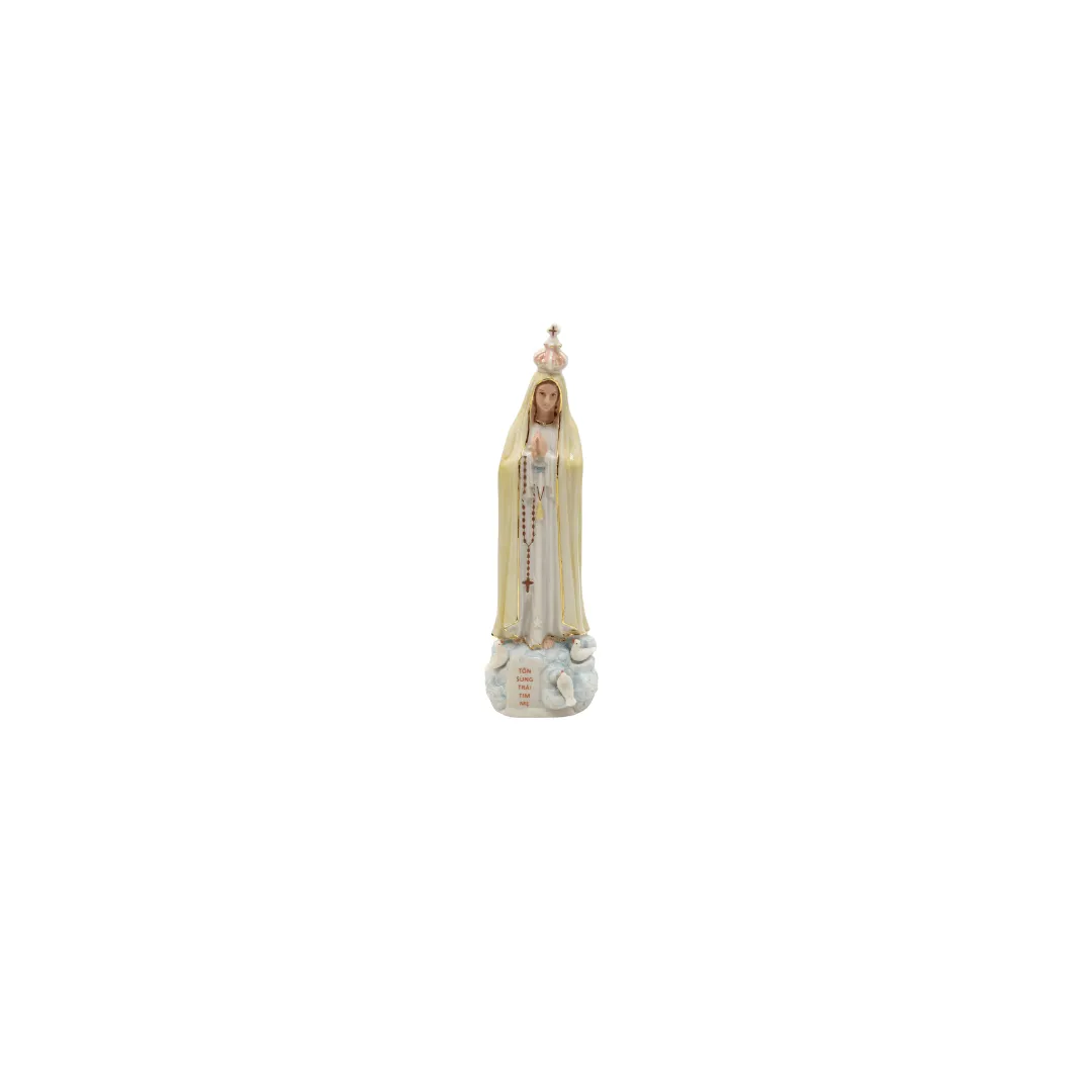 Our Lady of Fatima Ceramic Statue - 17cm