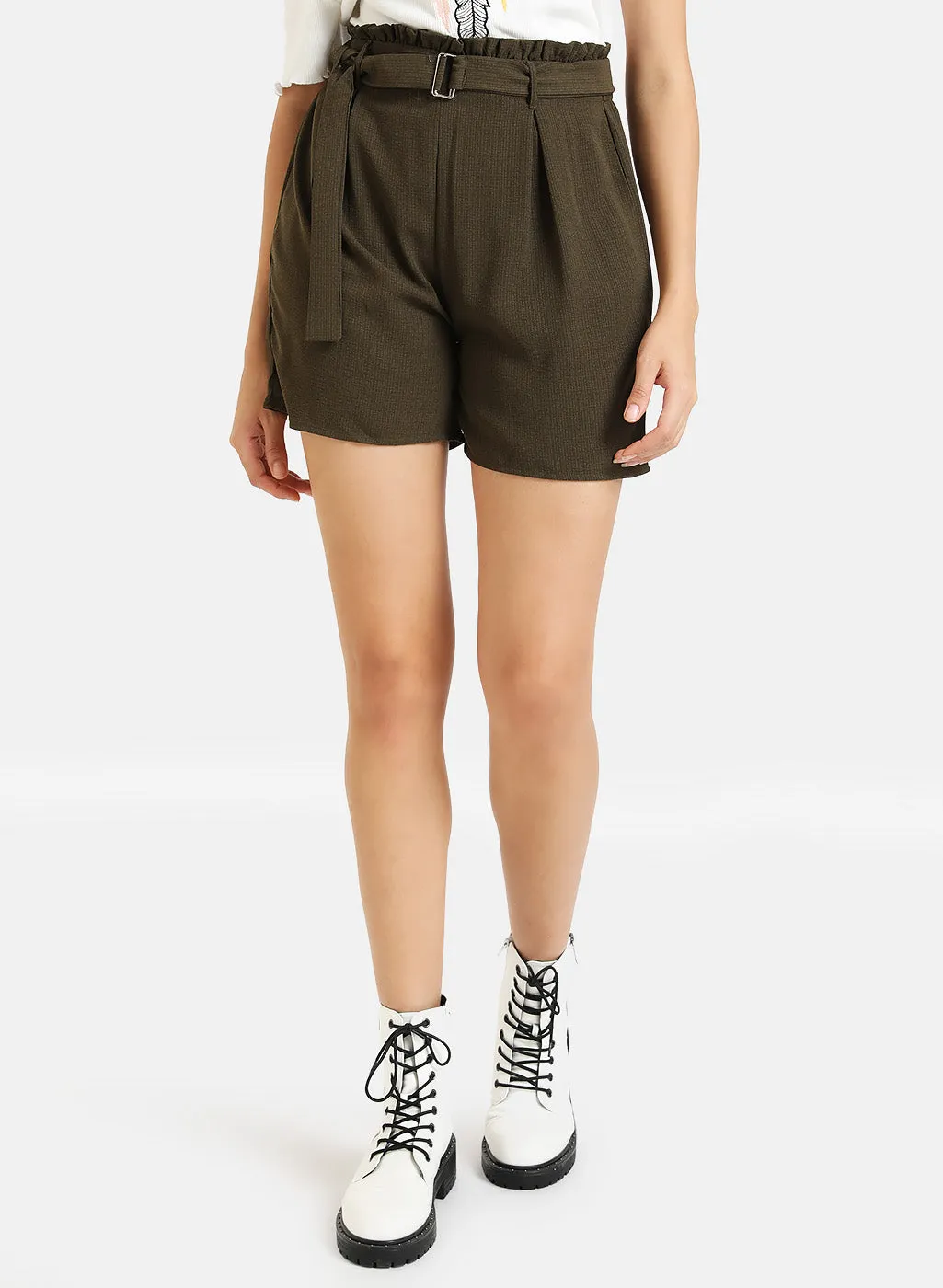 Paper Bag Waist Shorts