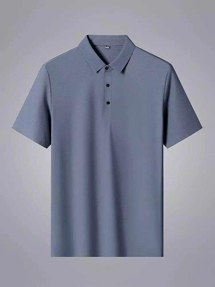 Plain Short Sleeve Men Polo Shirt