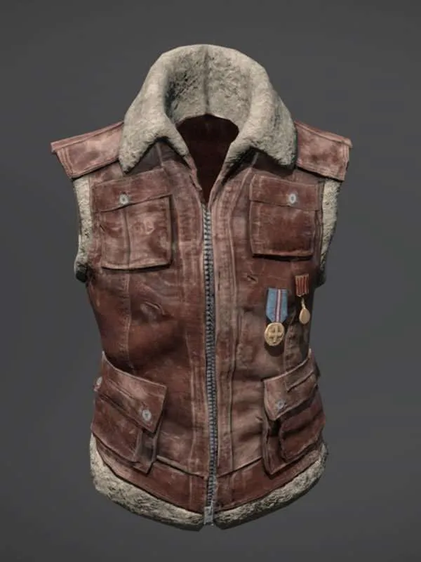 PlayerUnknown’s Battlegrounds Suede Shearling Leather Vest - New American Jackets