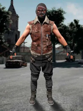 PlayerUnknown’s Battlegrounds Suede Shearling Leather Vest - New American Jackets