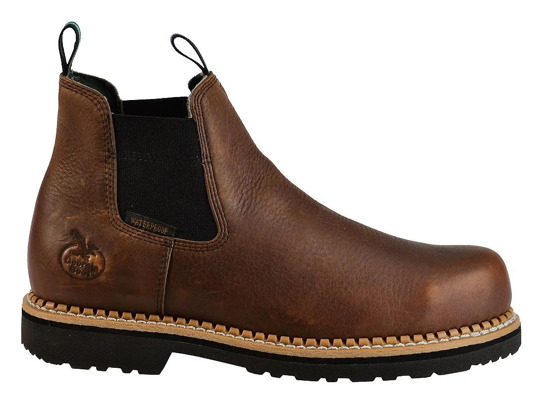 Product Name:  Georgia Boot Men's Romeo Waterproof Slip-On Work Shoes - Steel Toe