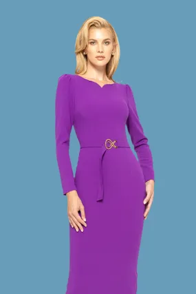 Purple pencil dress