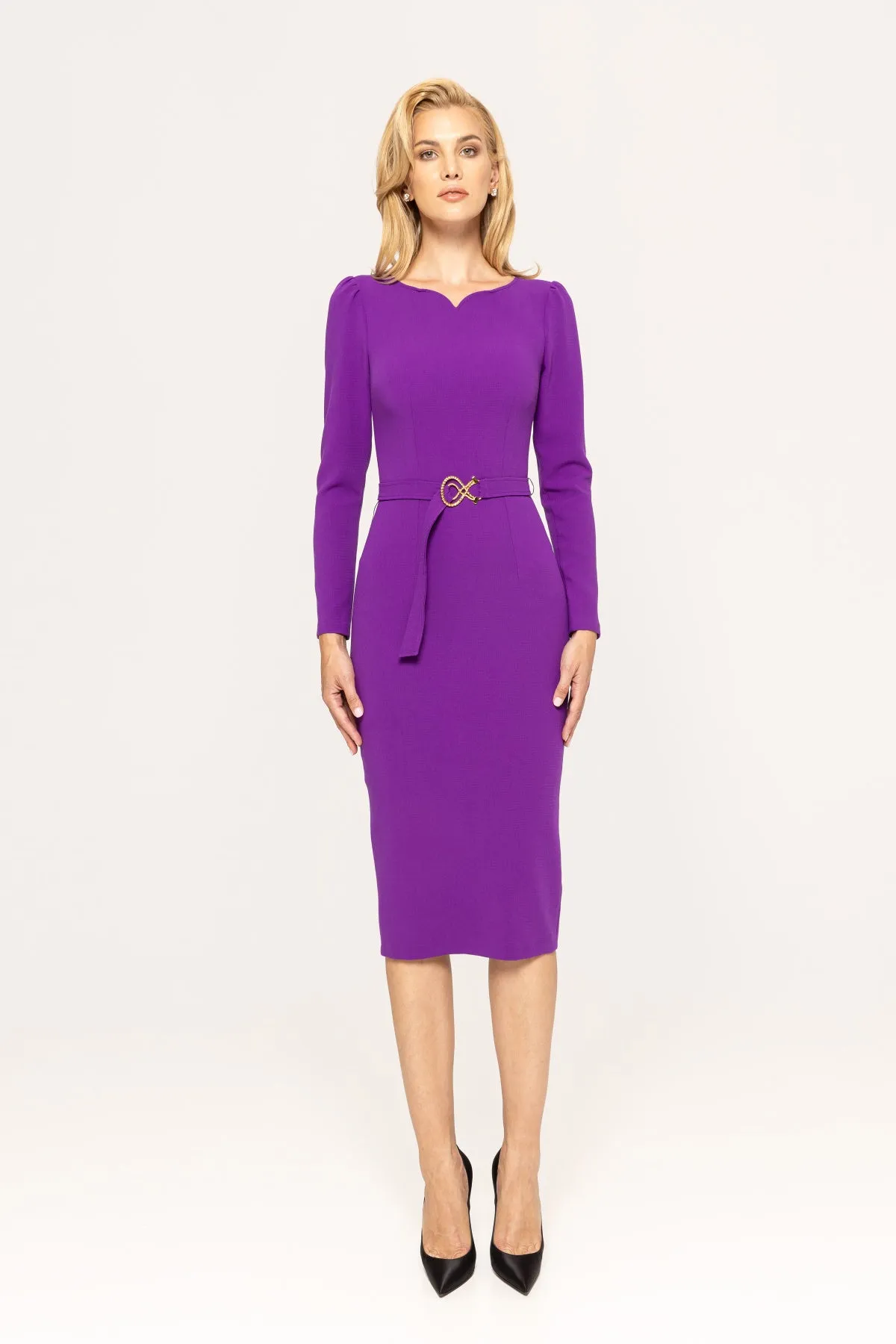 Purple pencil dress