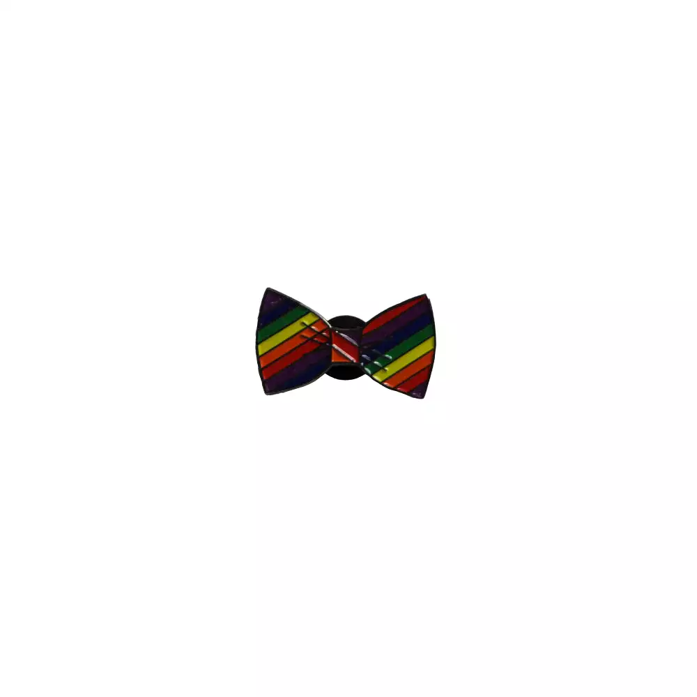 Rainbow Pride Bow Tie Lgbt Brooch Blazer Shirt Pin