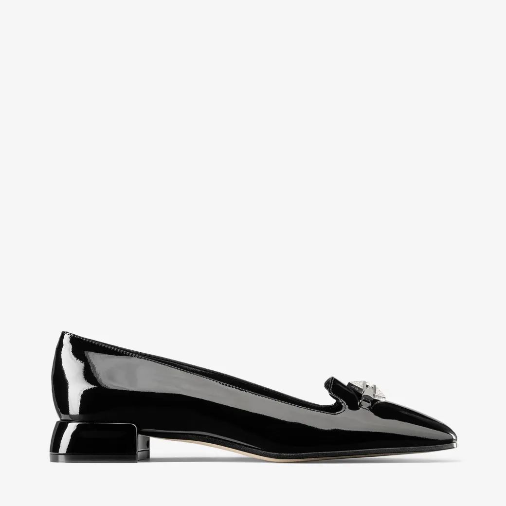 Ravi Flat Black Patent Leather Shoes