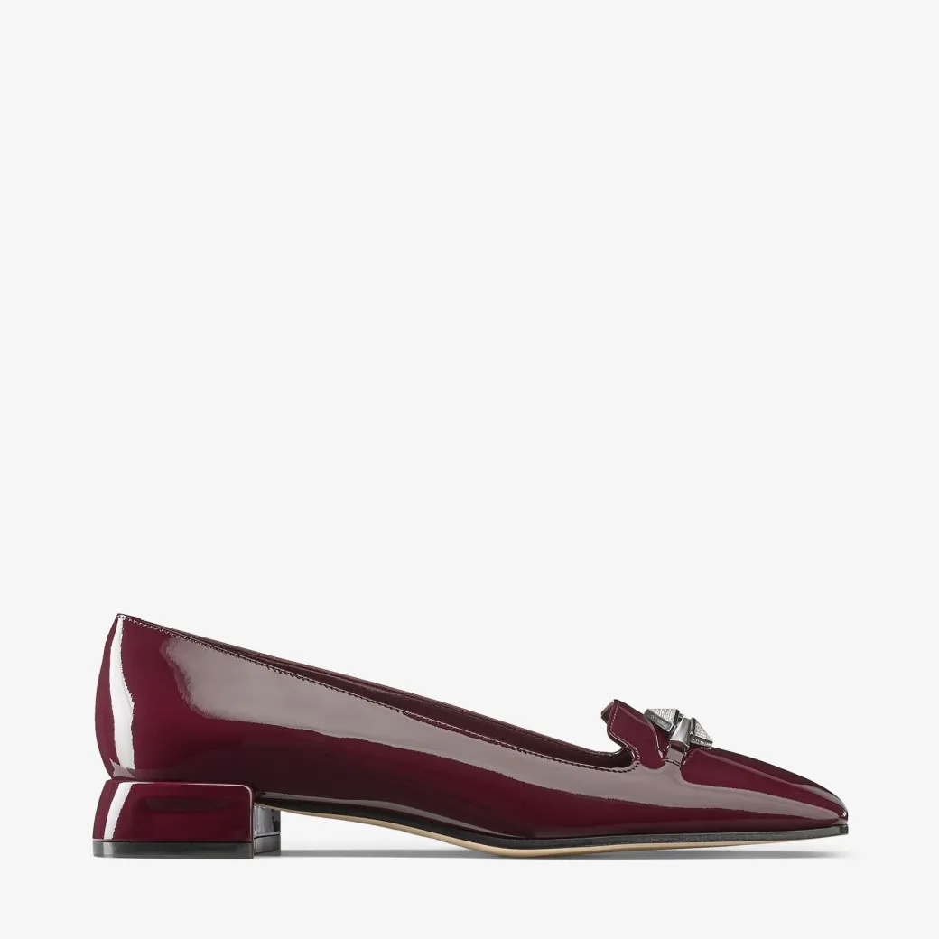 Ravi Flat Garnet Patent Leather Shoes