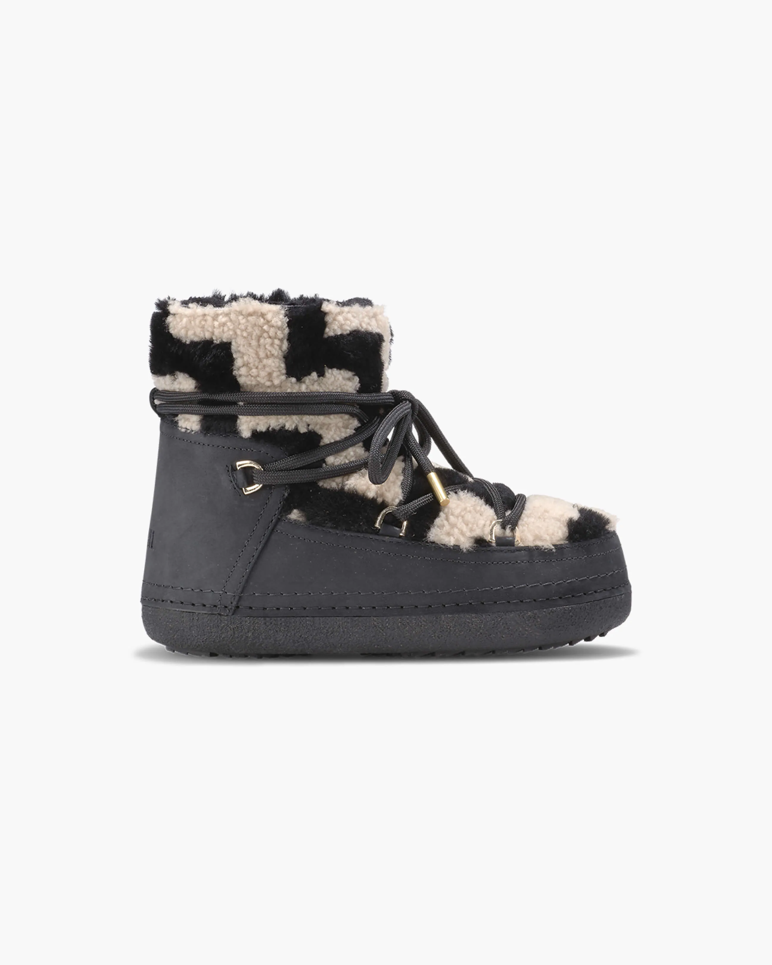  Shearling Zigzag Boot Black 