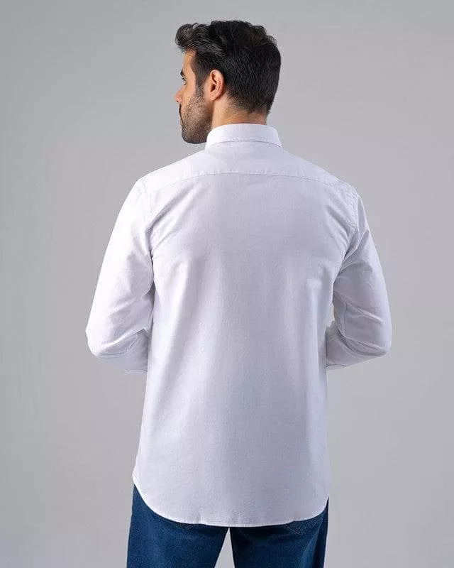 SLIM-FIT OXFORD SHIRT  - WHITE