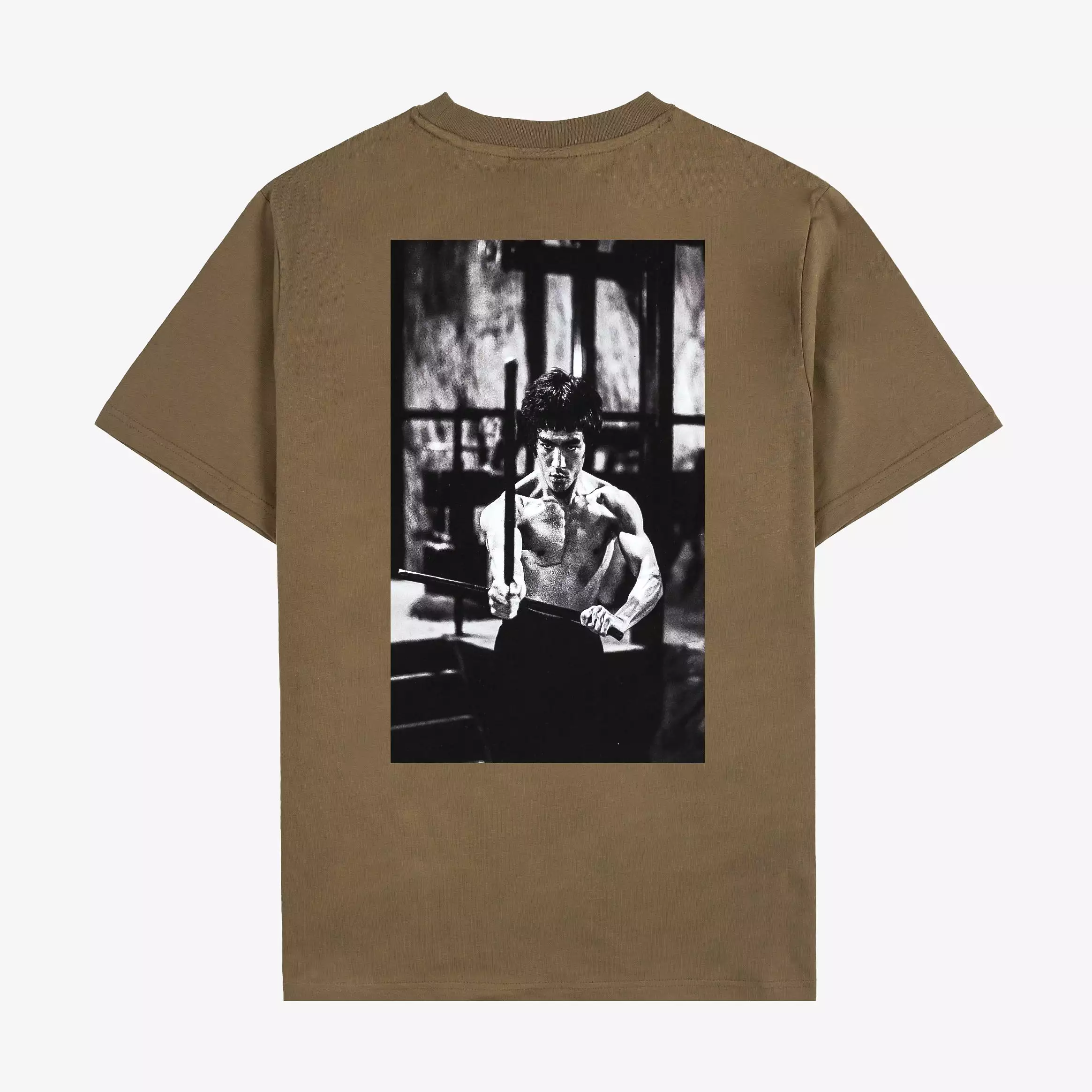 SP x Bruce Lee Fighting Sticks Mens Short Sleeve Shirt (Brown)